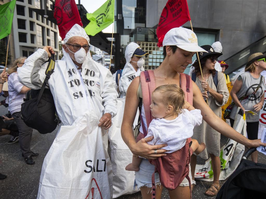 Extinction Rebellion ‘spring rebellion’ protests in Brisbane. Picture: Glenn Hunt/AAP