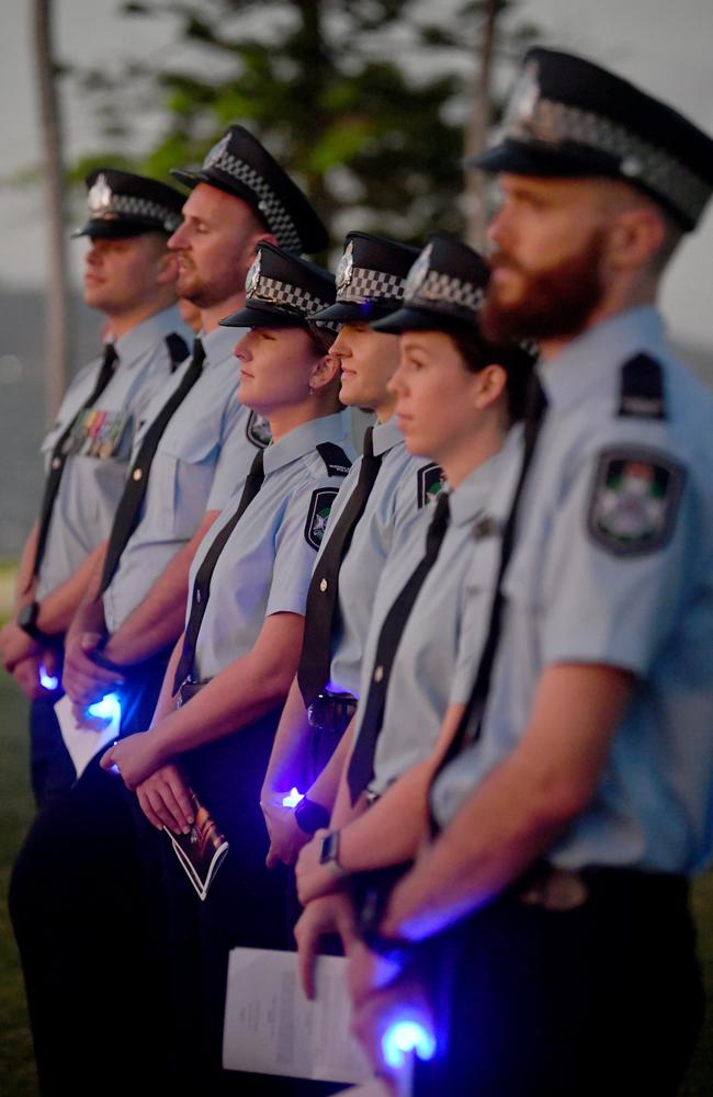 National Police Remembrance Candlelight Vigil 2023 at the Rockpool, Townsville. Picture: Evan Morgan