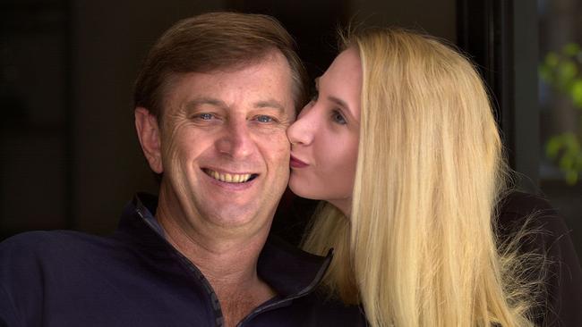 Dennis Cometti and his daughter Ricki. Picture: Kerris Berrington