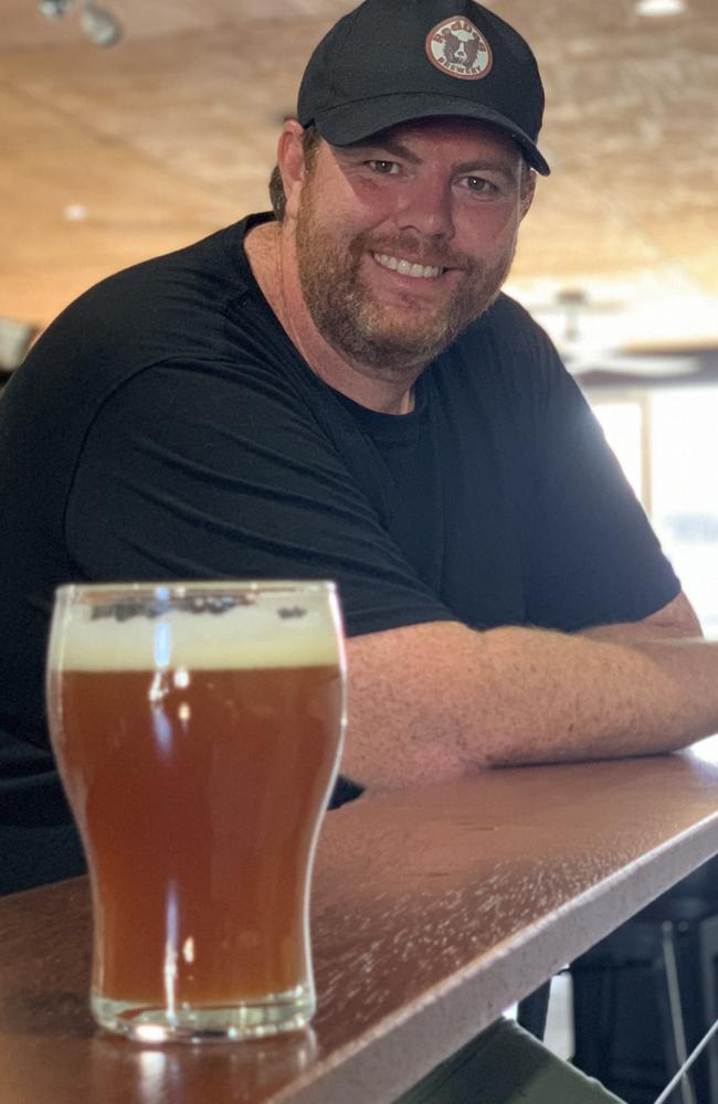 Co-owner Jamie Woods at Red Dog Brewery at the corner of Victoria St and Chain St in Mackay. Picture: Tara Miko