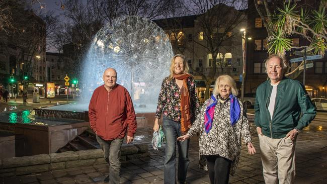 Longtime Kings Cross residents, from left, Ross Johnstone, Vashti Hughes, Robyn Greaves and Andrew Woodhouse. Picture - Chris Pavlich for The Australian.