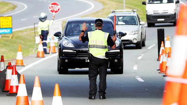 Queensland’s border with New South Wales remains closed. Picture: Nigel Hallett