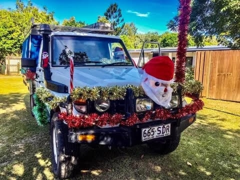 The Santa jeep, all dressed up and ready to go. Picture: Supplied