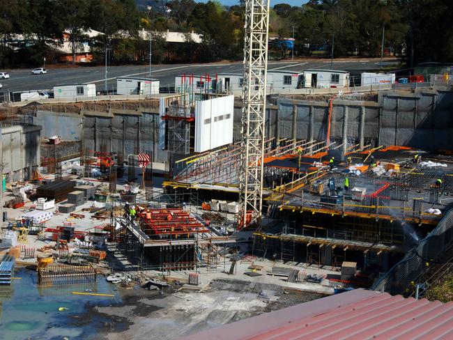 Construction began on the Toplace development at Castle Hill in 2018. Picture: Angelo Velardo/AAP