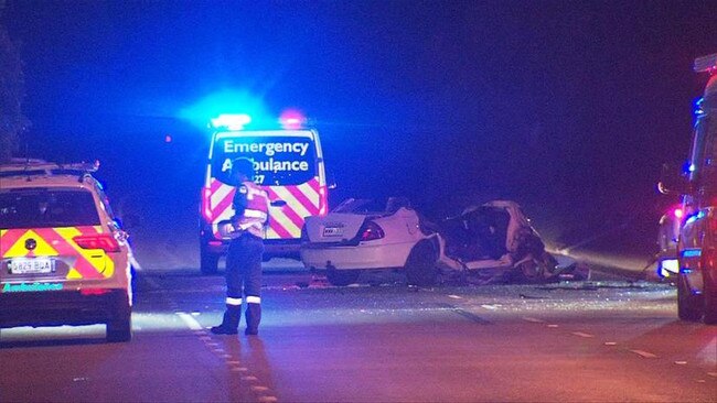 Two cars collided along Main South Rd in Adelaide’s south. Picture: 7news