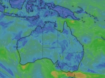 Much of the country is expected to be lashed with rain and thunderstorms over the weekend. Picture: Windy.com