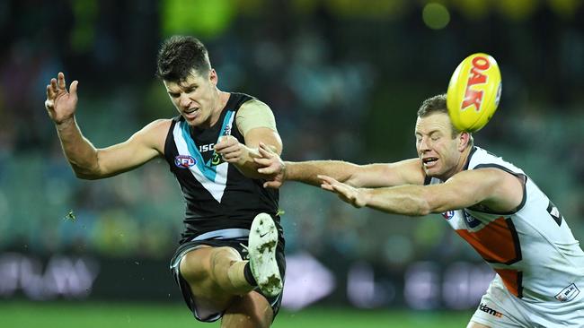 Tanunda player Paul Stewart during his Port Adelaide career. Picture: Tom Huntley