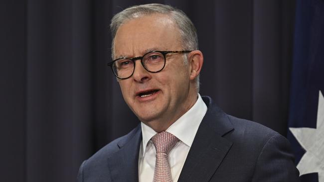 Prime Minister Anthony Albanese has praised the actions of Bondi security guard Muhammad Taha and said the man’s visa issues would be ‘sorted out’, with a big announcement on the matter booked for Friday. Picture: NCA NewsWire / Martin Ollman