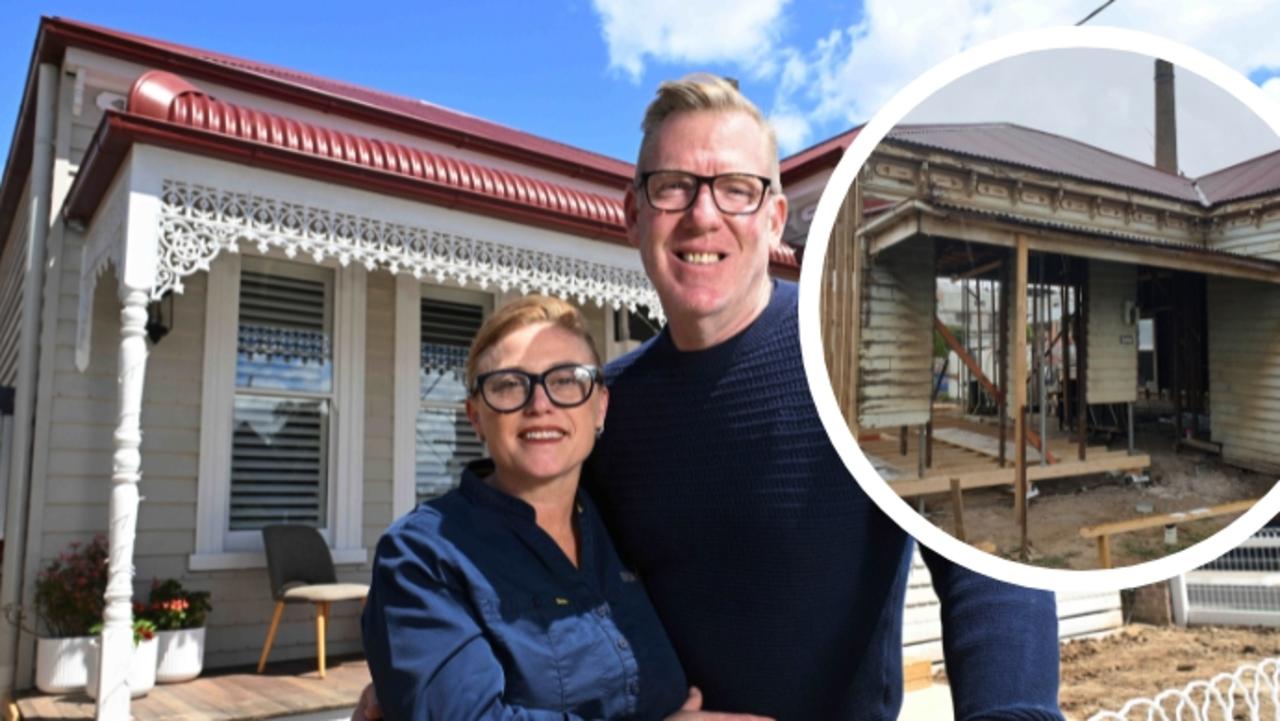 Buildings falling apart, hidden bayonets: couple saving Melb homes