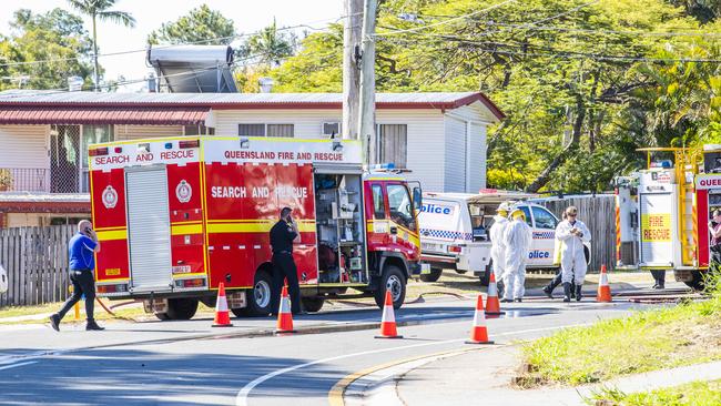 Emergency services on the scene. Picture: Richard Walker