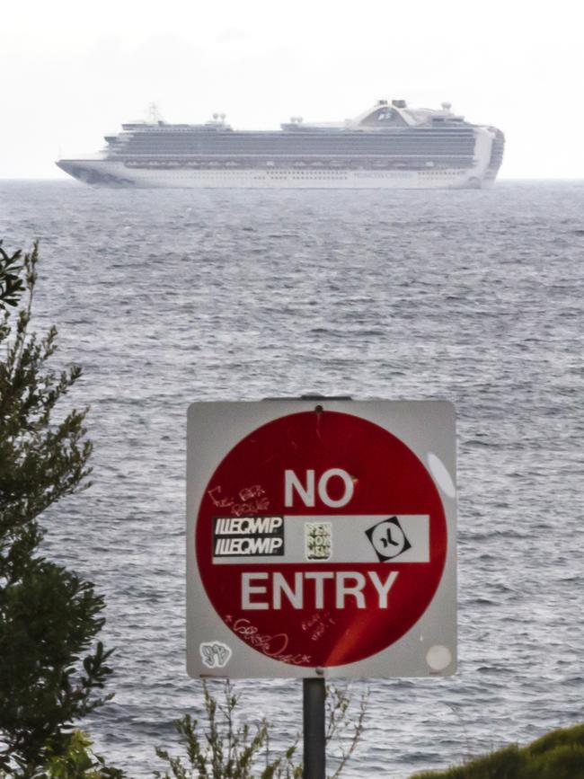 The Ruby Princess off Kurnell on Thursday.