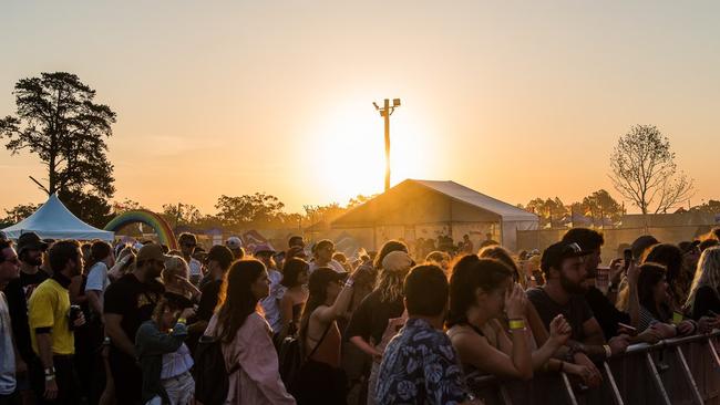 The sun sets on day two of the festival. Picture: Mountain Sounds Facebook page.