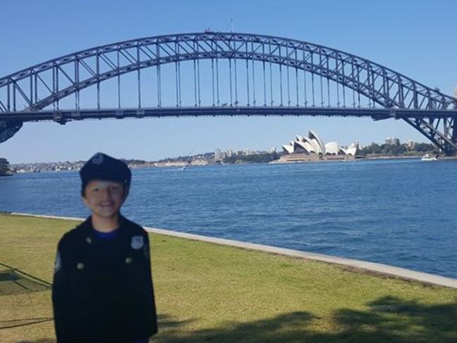 Flat Caleb on duty at McMahons Point. Picture: Harbourside LAC