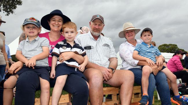 Jimmy McInnerney, Ashlea Elder, Harvey Nicholas, Tim and Jo Nicholas and Nate Elder. Heritage Bank Toowoomba Royal Show. Saturday March 26, 2022