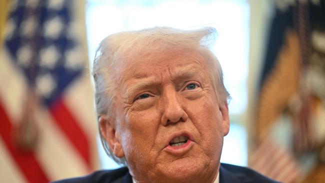 US President Donald Trump speaks to the press after signing an executive order to create a US sovereign wealth fund, in the Oval Office of the White House on February 3, 2025, in Washington, DC. Picture: Jim Watson / AFP