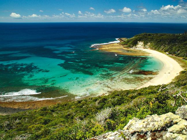 14/20Ned’s Beach, NSWWith its kaleidoscope of fish, corals and pristine waters, Ned’s Beach on Lord Howe Island is an excellent place to spend the day. Picture: Brad Farmer