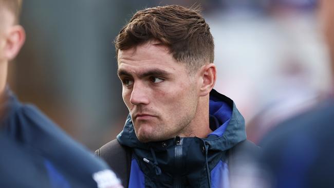 WOLLONGONG, AUSTRALIA - APRIL 30:  Kyle Flanagan of the Bulldogs looks on after playing in the NSW Cup during the round nine NRL match between St George Illawarra Dragons and Canterbury Bulldogs at WIN Stadium on April 30, 2023 in Wollongong, Australia. (Photo by Matt King/Getty Images)