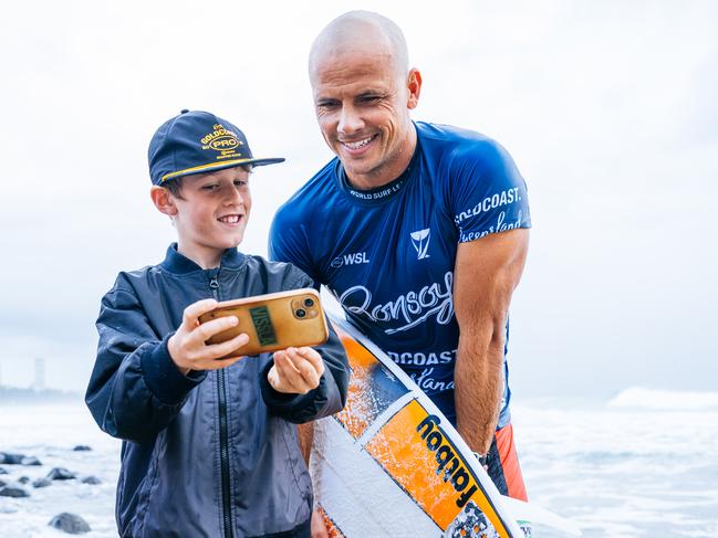 BURLEIGH HEADS, QUEENSLAND, AUSTRALIA - MAY 9: Julian Wilson of Australia after surfing in Heat 9 of the Round of 32 at the Bonsoy Gold Coast Pro on May 9, 2025 at Burleigh Heads, Queensland, Australia. (Photo by Beatriz Ryder/World Surf League)