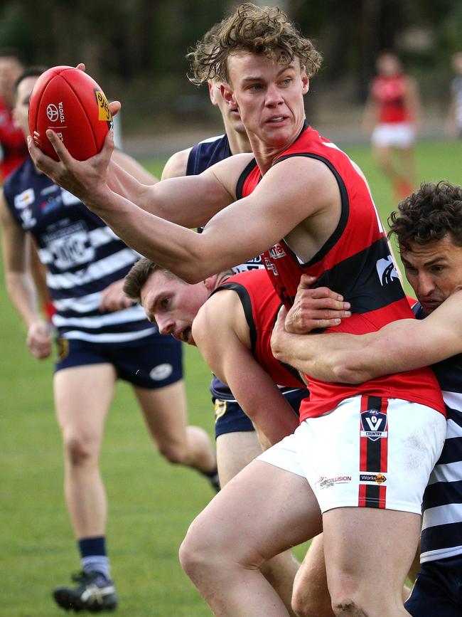 Joel Naylor in action for Romsey. Picture: Hamish Blair