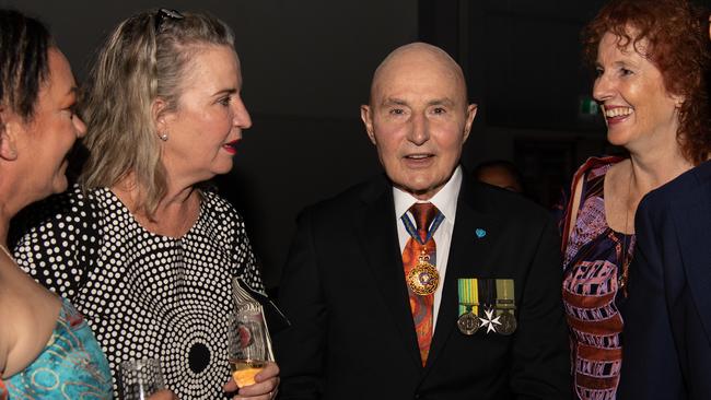 His Honour Professor the Honourable Hugh Heggie AO PSM with Ms Ruth Eirwen Jones at the 2024 NAIDOC Ball at the Darwin Convention Centre. Picture: Pema Tamang Pakhrin