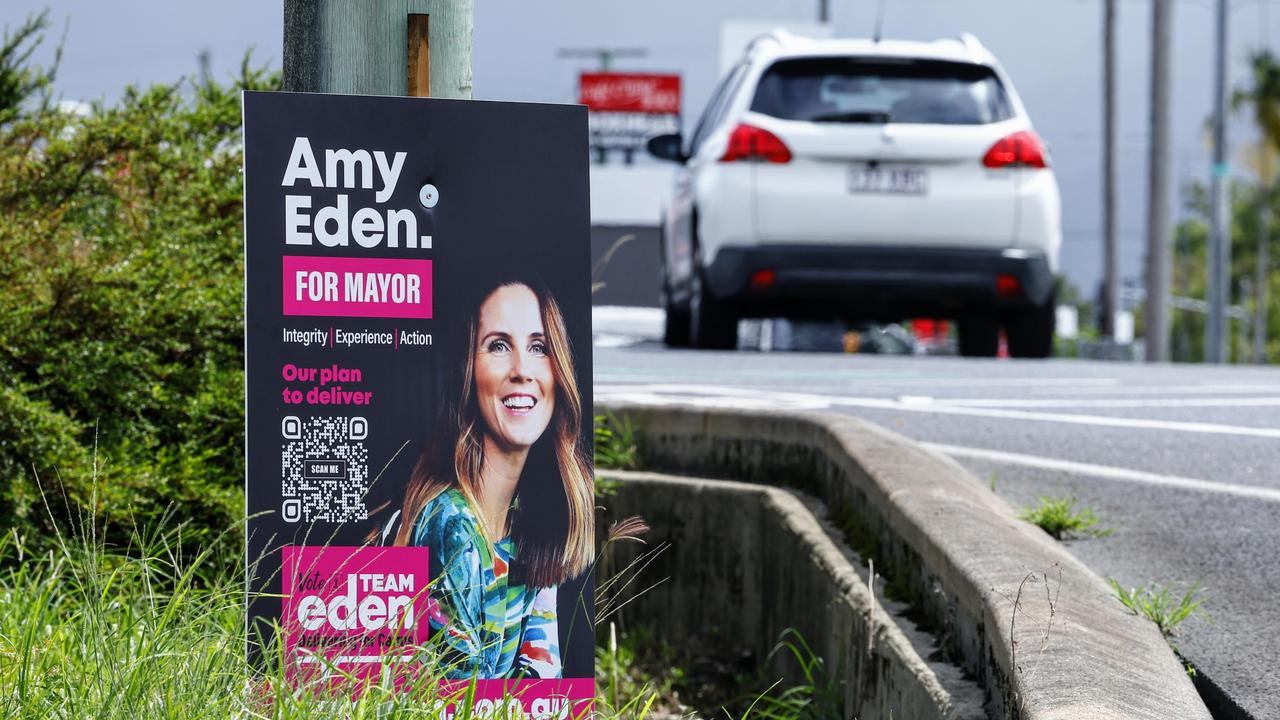 Mayor Amy Eden defended Mr Andrejic’s actions following his profanity-laden argument with former mayor Bob Manning over a corflute. Picture: Brendan Radke