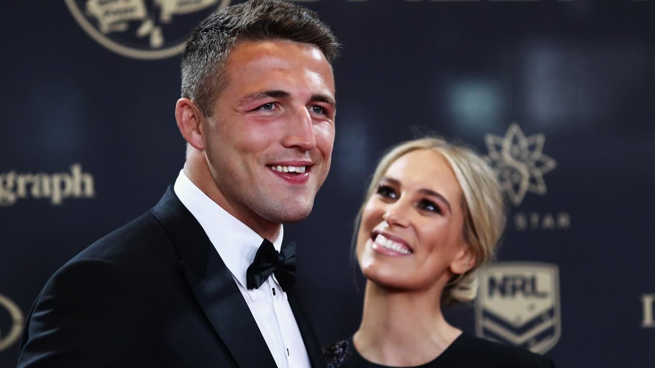 Sam Burgess and ex-wife Phoebe. Picture: Ryan Pierse/Getty Images