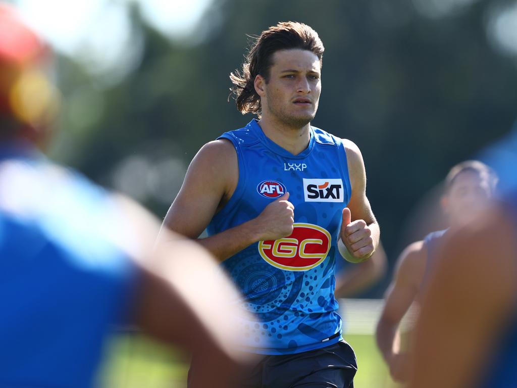 Ned Moyle has turned his back on significant interstate interest to re-sign with the Suns. Picture: Chris Hyde/Getty Images.