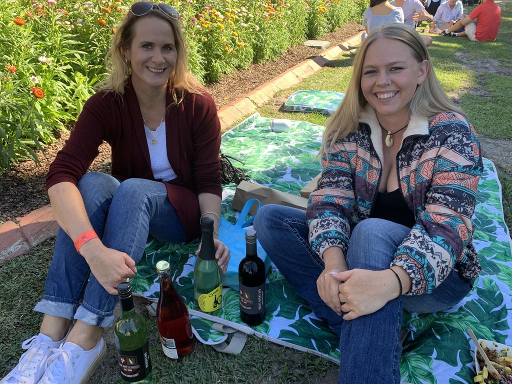 Nicole Chapman and Lili Nash from Maryborough enjoy the day out together at Relish Food and Wine Festival. Photo: Stuart Fast