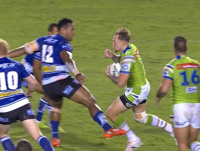 Tony Williams escaped suspension with a grade one charge for tripping Canberra’s Blake Austin.