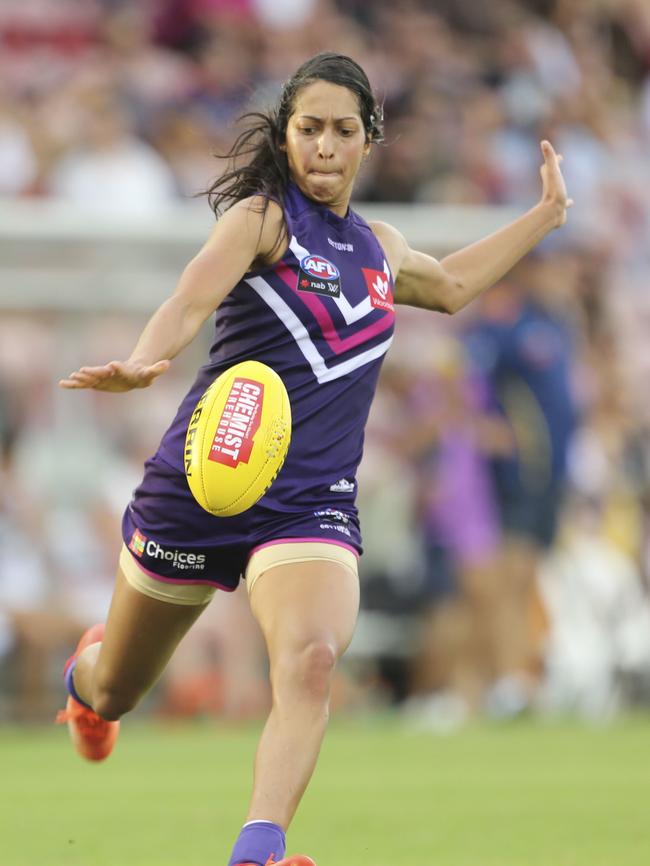 Jade De Melo in action for the Dockers in 2018. Picture: AAP