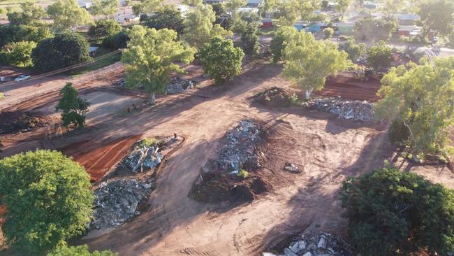 Almost half of all the homes in Kalkaringi were damaged by floods earlier this year. Picture: DIPL