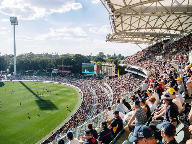 A travel exemption has been granted for the Collingwood Football Club to play the Adelaide Crows at Adelaide Oval on Saturday. <span style="font-family: Merriweather, Georgia, &#34;Times New Roman&#34;, Times, serif; font-size: 11pt;">Picture: Morgan Sette / The Advertiser</span>