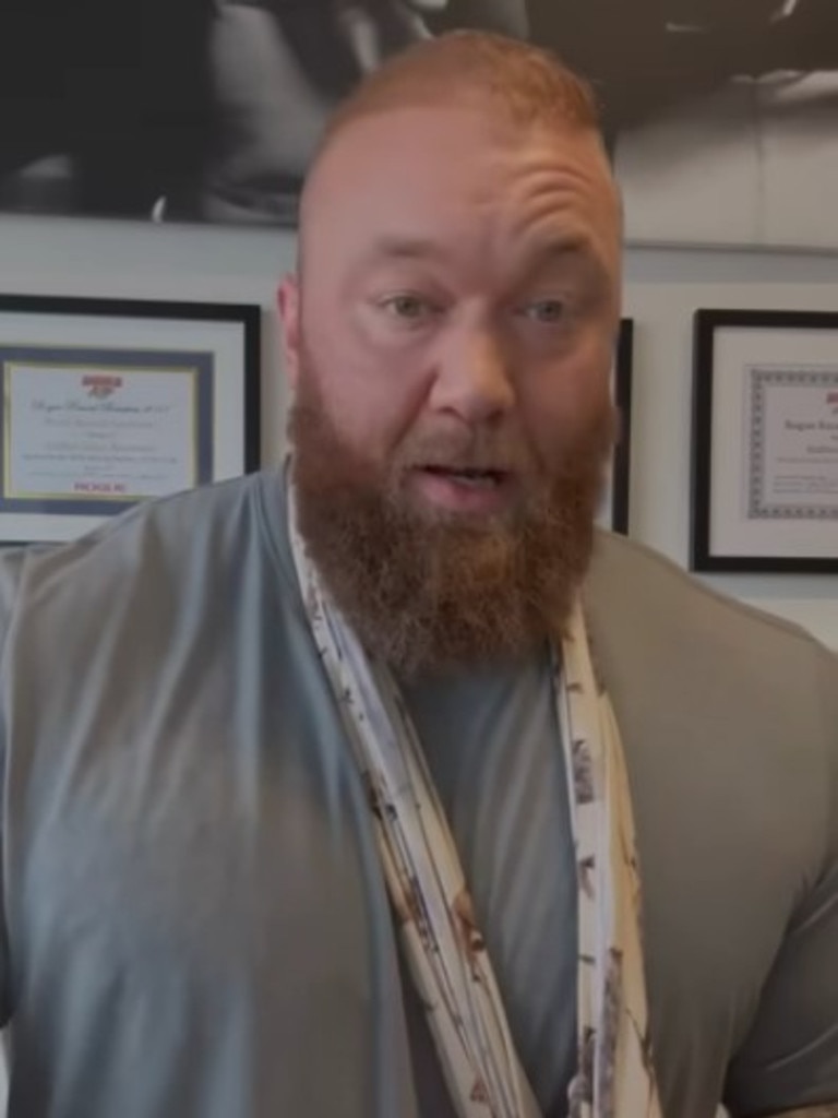 Hafthor Bjornsson spoke about his injury. Photo: YouTube