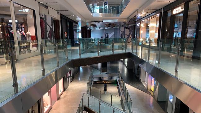 Melbourne’s CBD was deserted during lockdown. Picture: David Caird