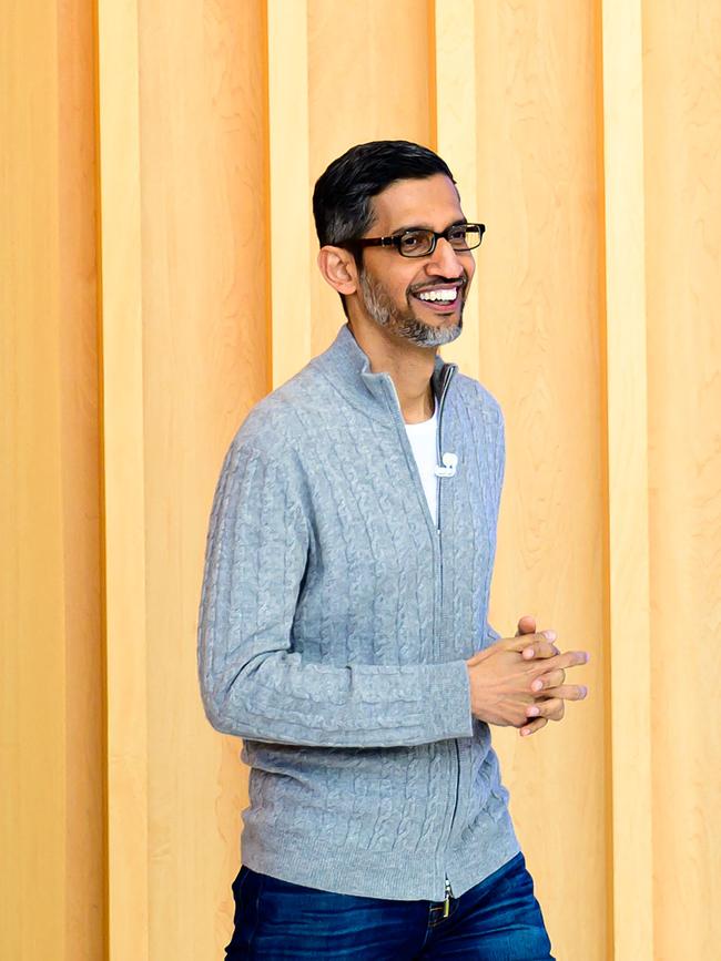 Google CEO Sundar Pichai. Picture: AFP