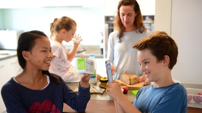 (Left-Right) Xiao Cao Neal, Amelia Donovan, Henry Donovan and Taminga Marges . Taminga Marges now uses smartphone app you can use to swipe on the barcode of packaged foods and it will give you a lower salt choice. Photo Jeremy Piper