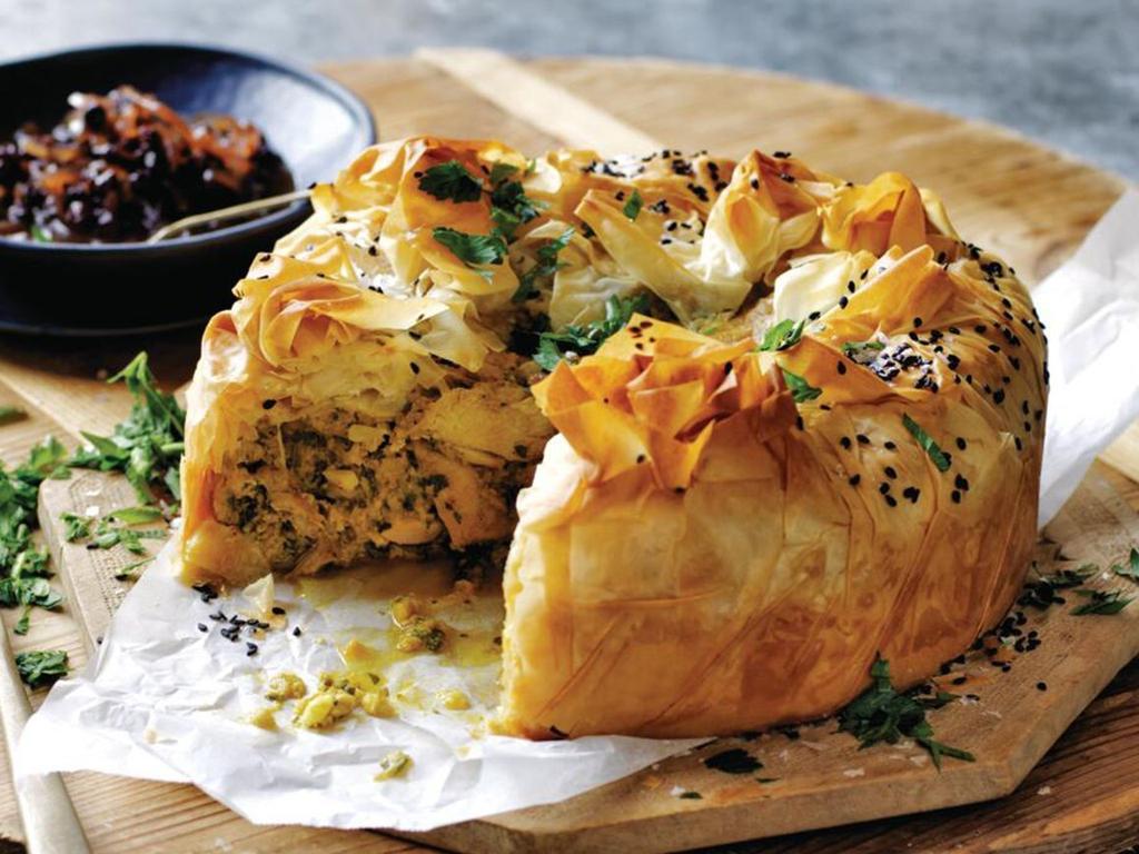 Moroccan chicken pie.