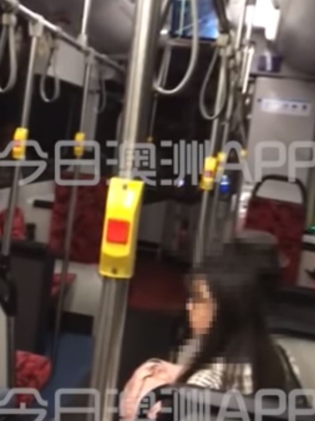 Video footage of a Sydney 343 bus driver yelling at passengers "get off!".