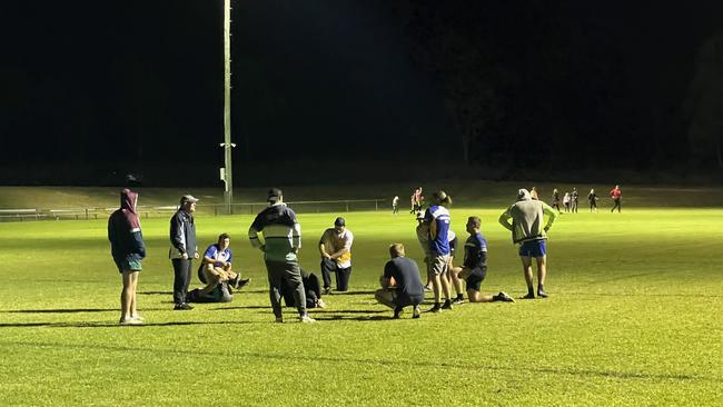 Stanthorpe Gremlins senior men’s team at Thursday night training