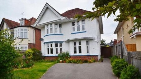 Bournemouth real estate agents in the UK are selling homes like this one at Talbot Hill Rd, Talbot Park, for $1 million (575,000 pounds). Millie Bobby Brown lived in Bournemouth from the age of four until the family moved to America four years later. Picture: Supplied.