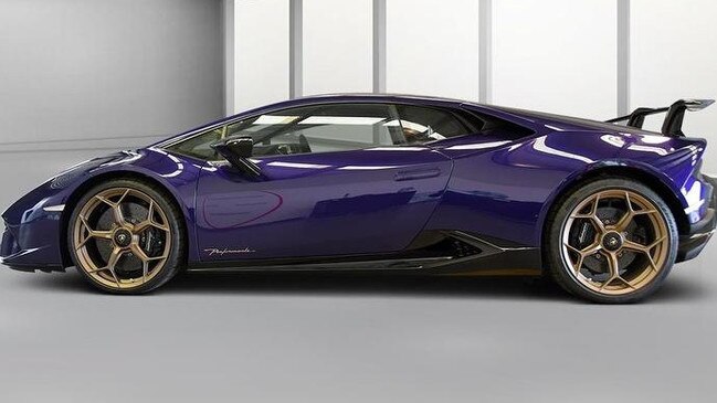 "Violet Crumble" purple 2019 Lamborghini Huracan Performante 2D Coupé seized by Queensland police under new anti-hooning laws and auctioned by Manheim Auctions