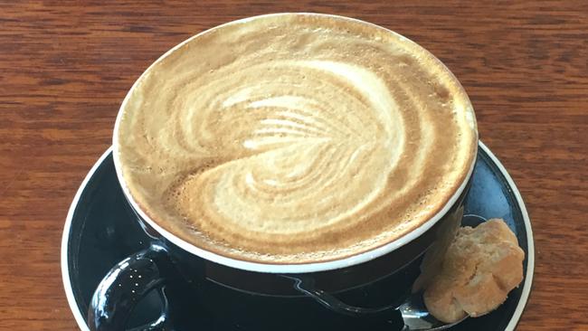 A flat white from BMD Northcliffe Surf Club.