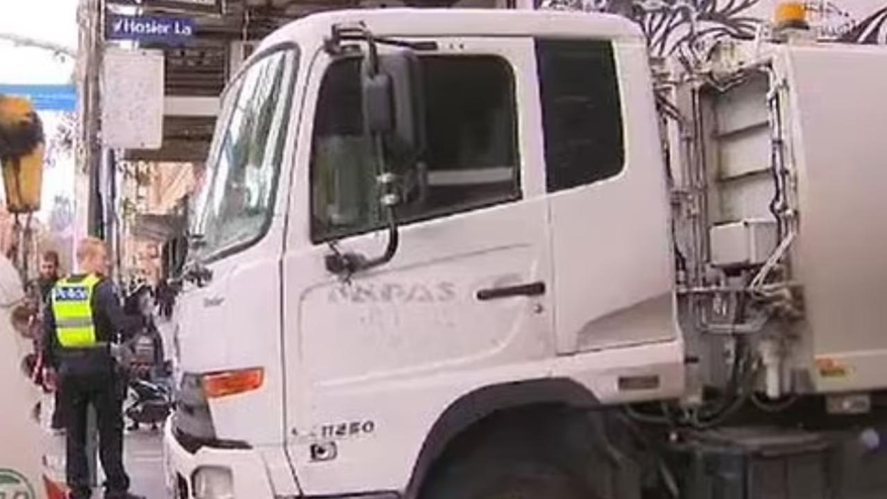 Tragedy has unfolded at one of Melbourne’s most iconic tourist hot spots this morning when a truck driver became pinned against a wall.