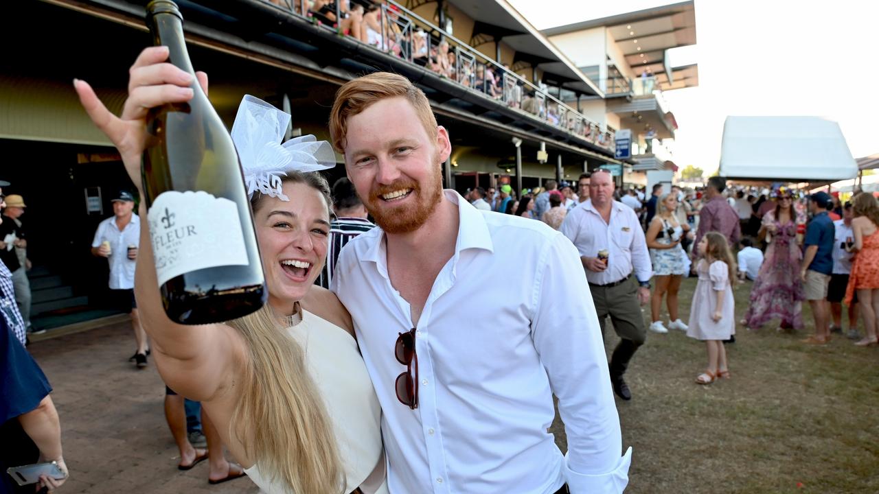 Adeline Blake and Nick Muller at the 2021 Great Northern Darwin Cup. Picture: Julianne Osborne