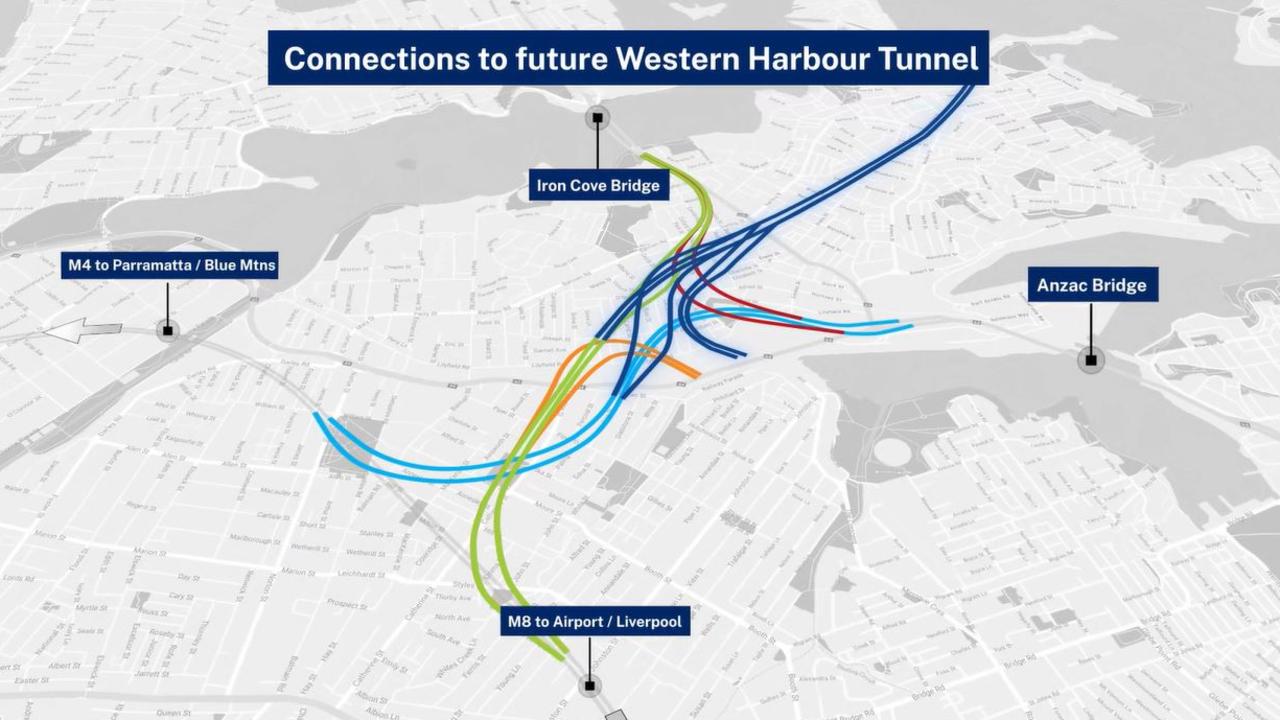 Stage two of the Western Harbour Tunnel to be complete by 2028. Picture: Transport for NSW