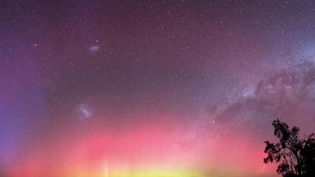 The aurora australis captured by Grahame Kelaher in Western Australia for the Bureau of Meteorology's 2022 weather calendar.