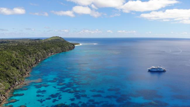 Captain Cook Cruises Fiji at the remote island of Lau.