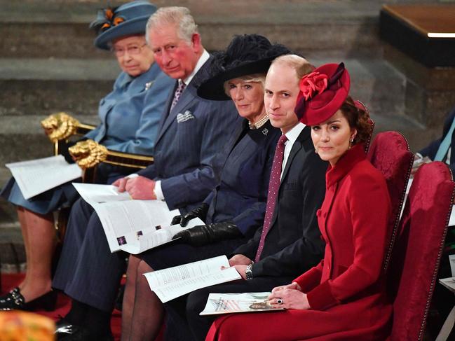 The Queen is asking the royal family some tough questions after Harry and Meghan’s interview. Picture: AFP