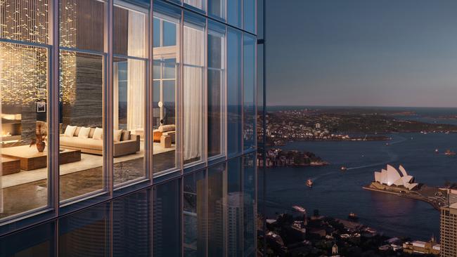 Artist’s impression of a Barangaroo penthouse.