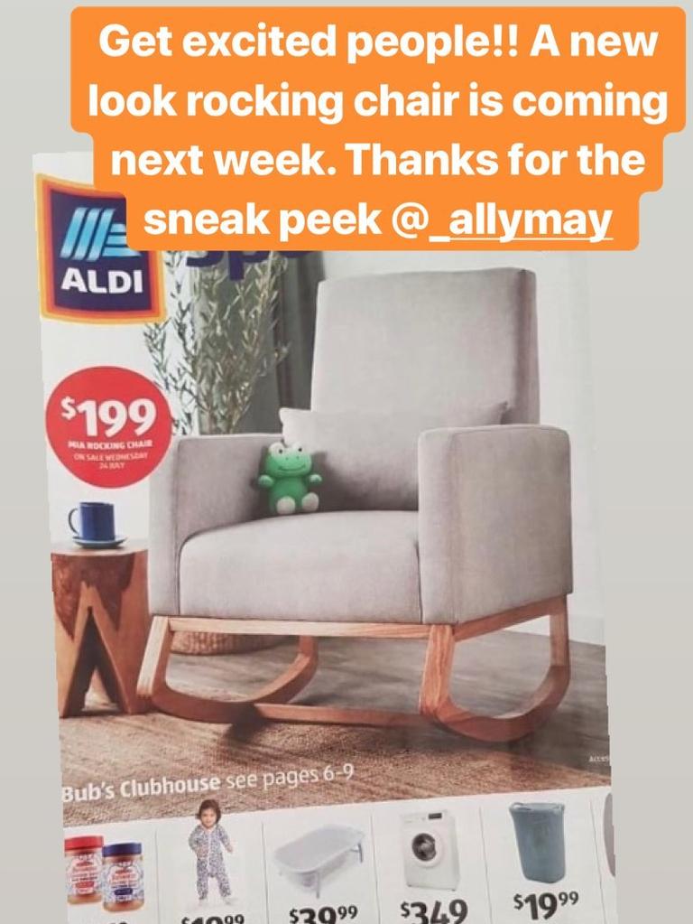 Aldi Special Buys New look rocking chair stirs excitement online